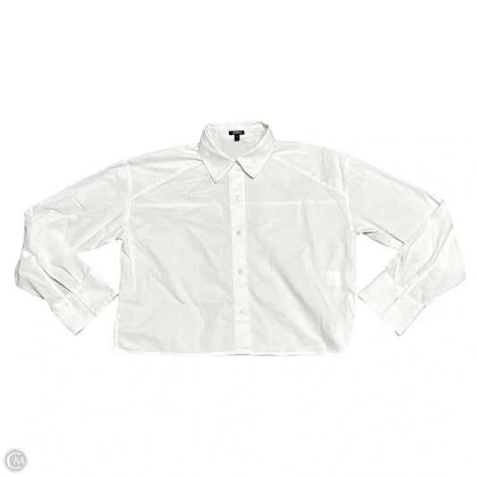 Top Long Sleeve By Express In White, Size: S