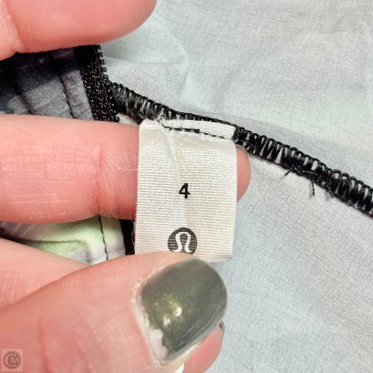 Athletic Jacket By Lululemon In Black & Green, Size: S