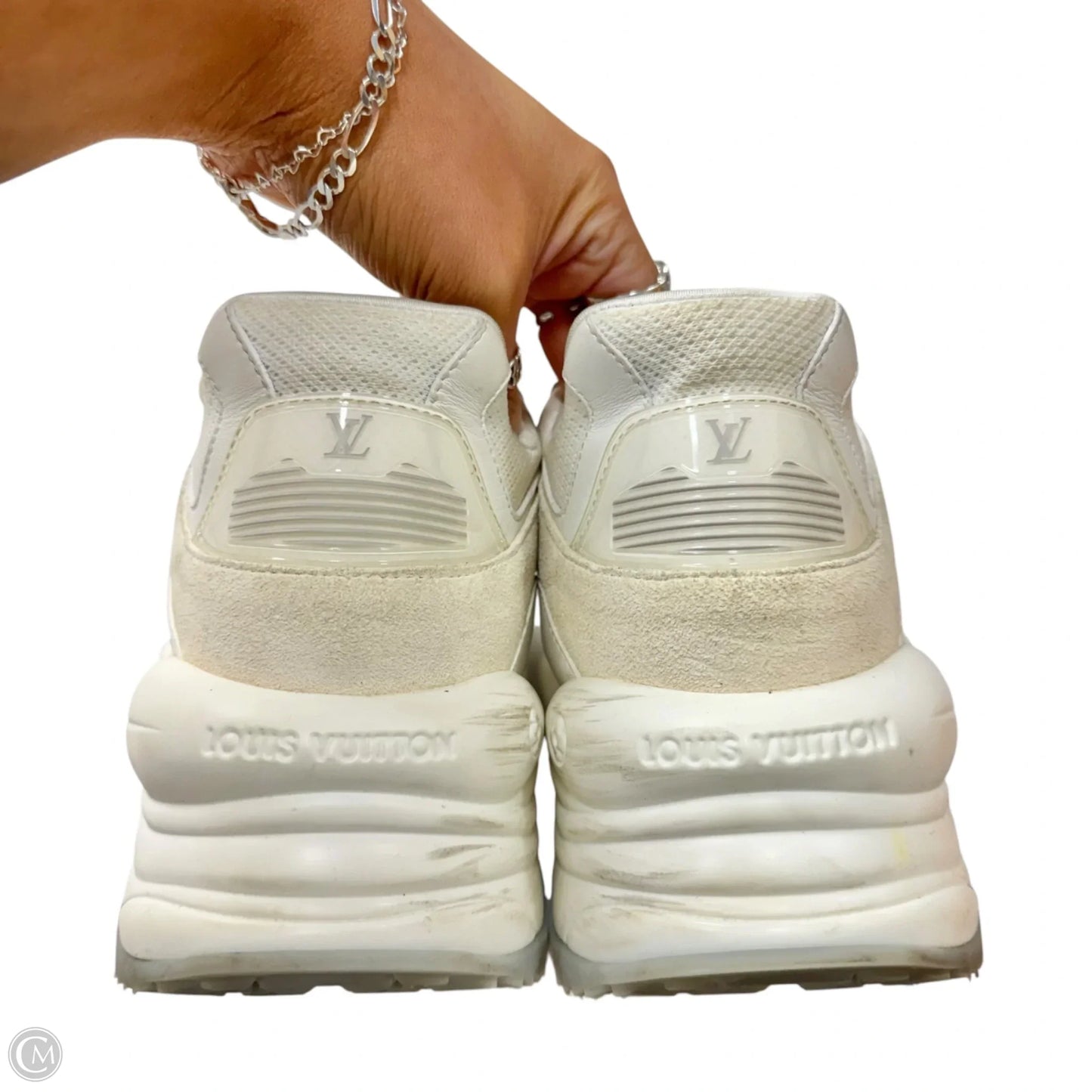 Shoes Luxury Designer By Louis Vuitton In White, Size: 10.5