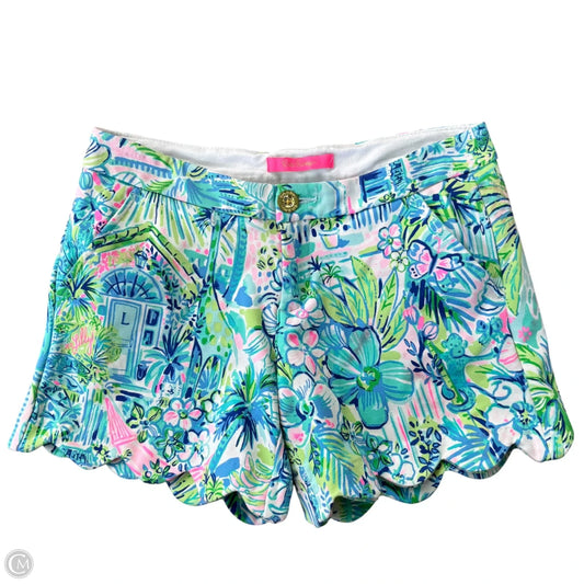 Shorts Designer By Lilly Pulitzer In Blue & Green, Size: Xs