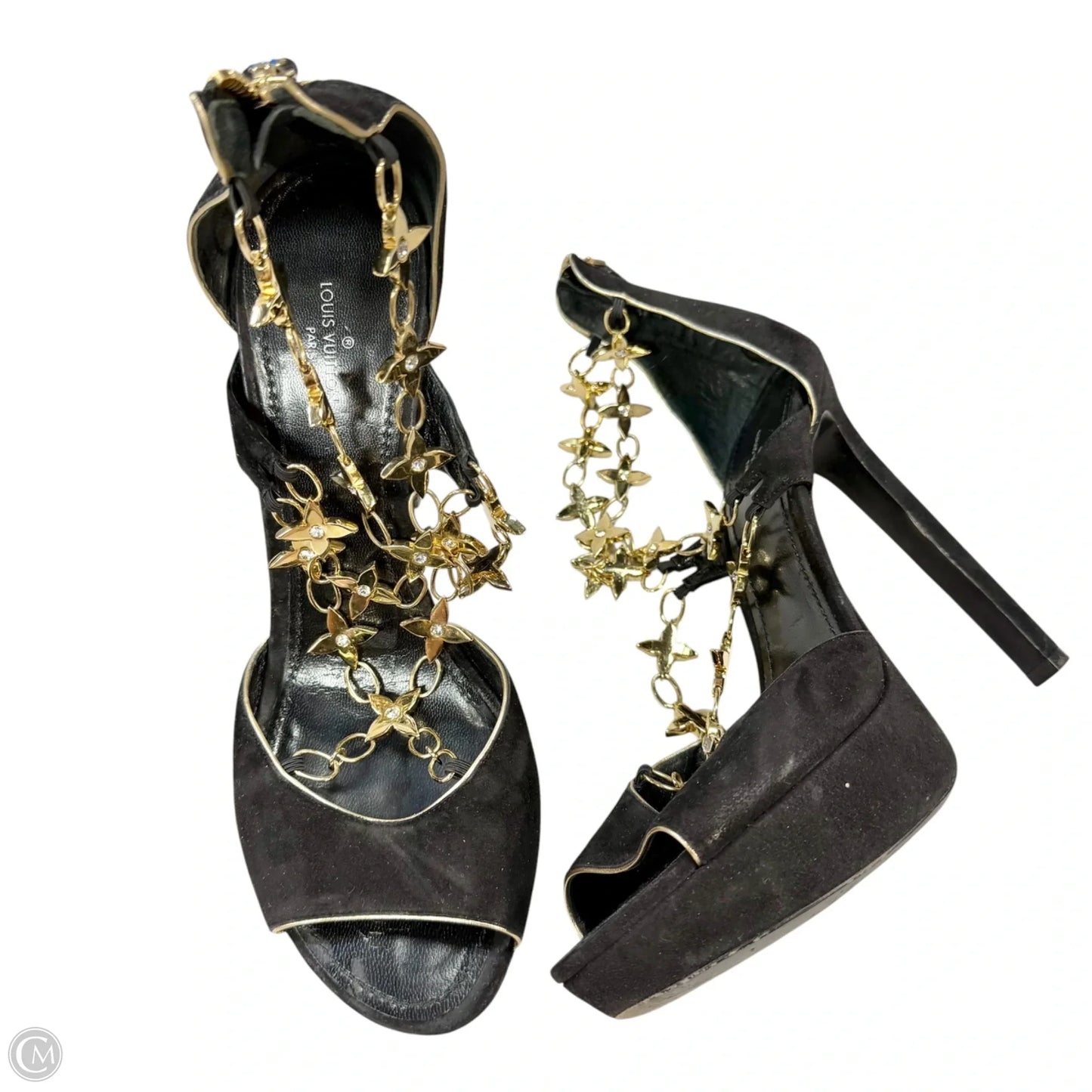 Shoes Luxury Designer By Louis Vuitton In Black, Size: 8.5