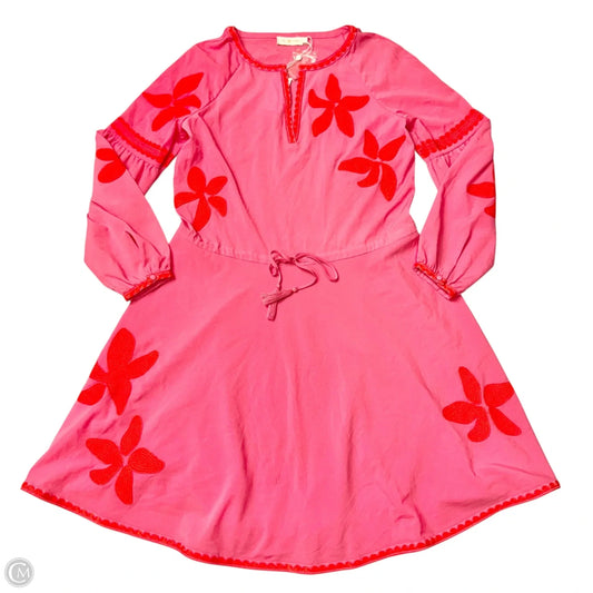 Dress Designer By Tory Burch In Pink &amp; Red, Size: S