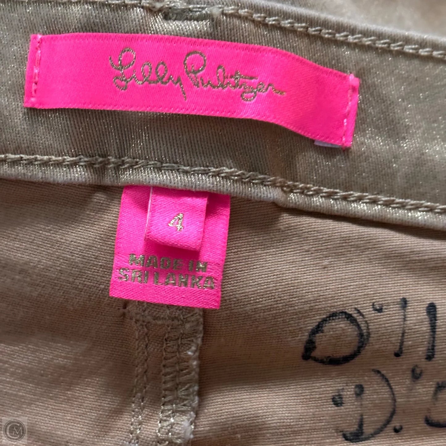 Pants Designer By Lilly Pulitzer In Gold, Size: 4