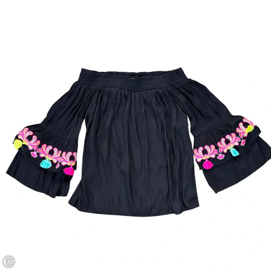 Top Long Sleeve Designer By Lilly Pulitzer In Black, Size: S