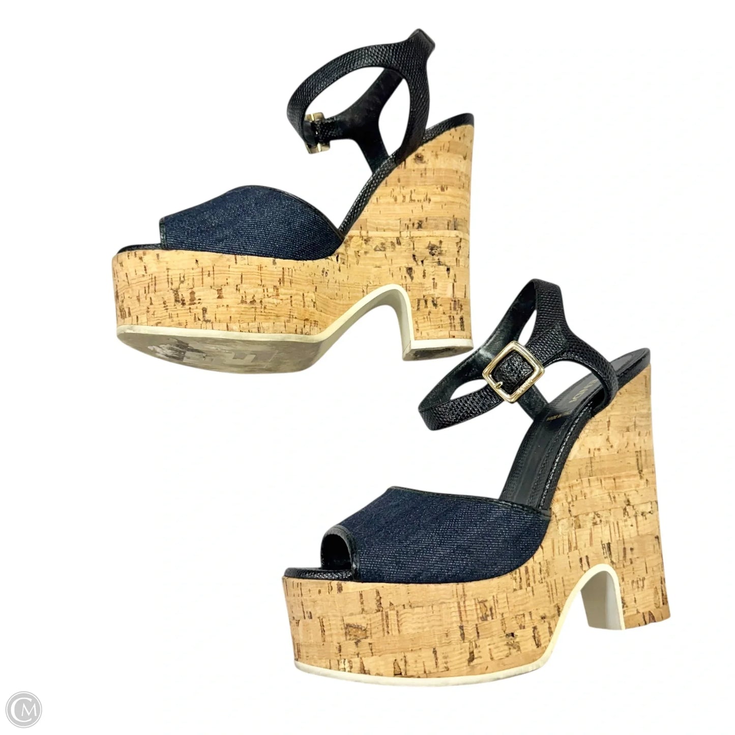 Shoes Luxury Designer By Fendi In Blue, Size: 7.5