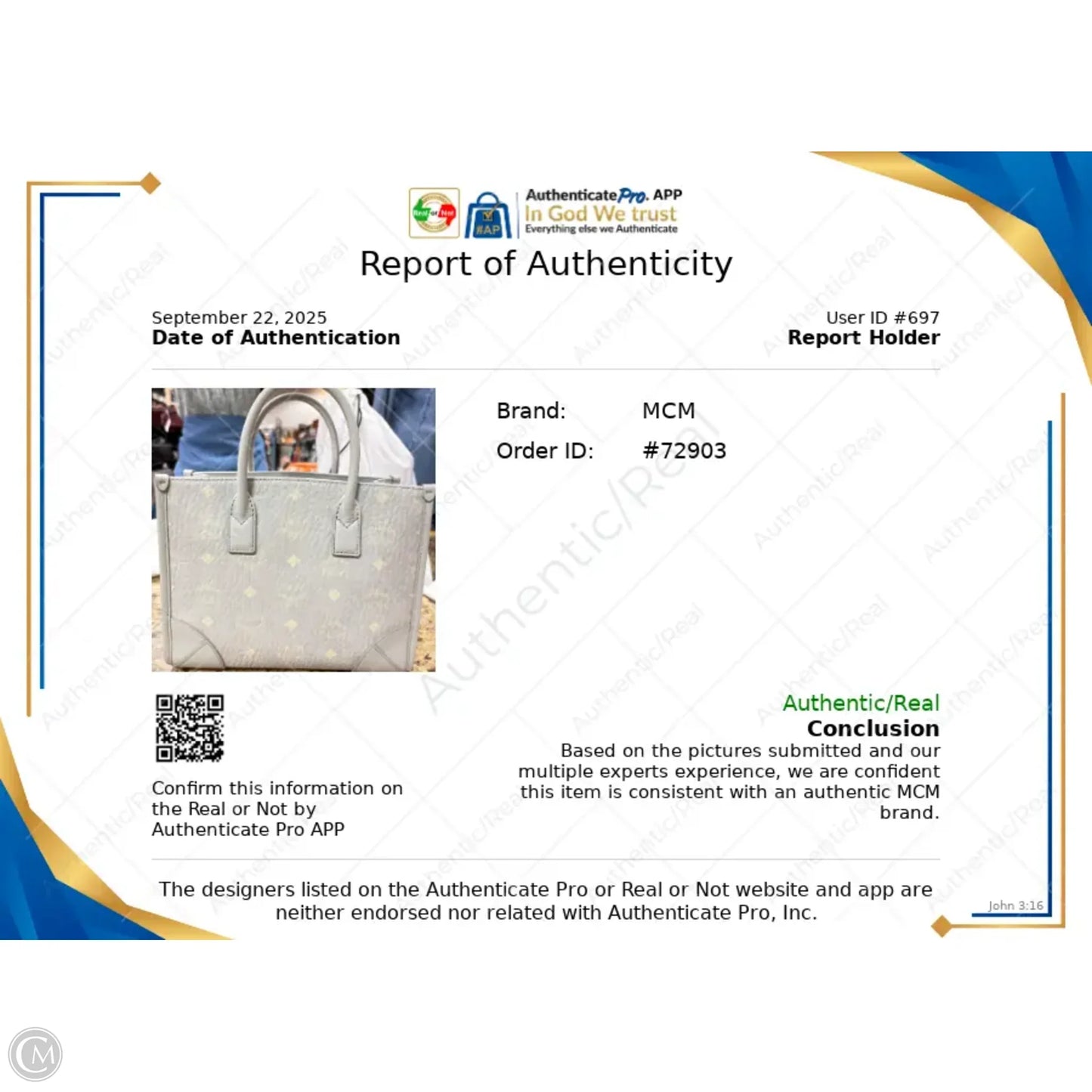 Handbag Luxury Designer By Mcm, Size: Small