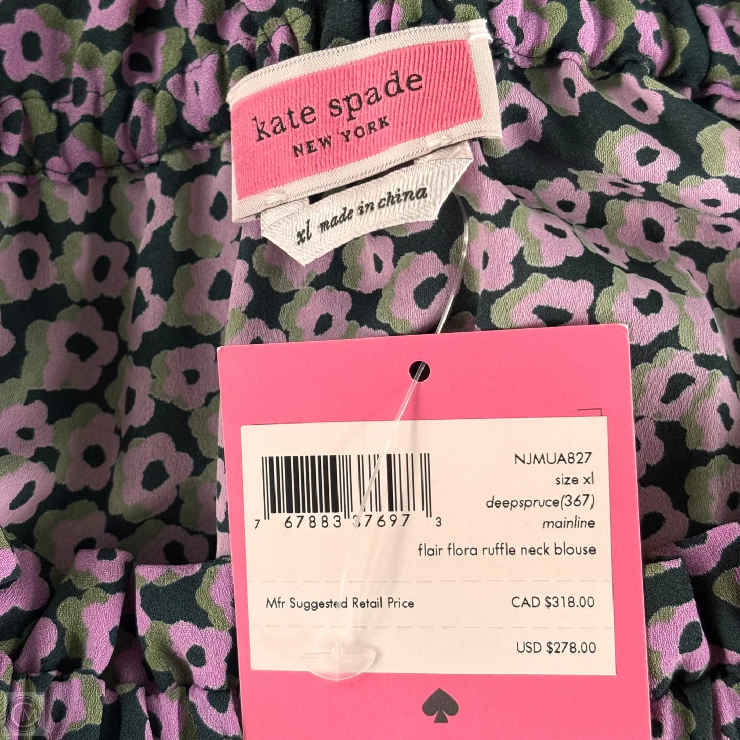 Top Long Sleeve Designer By Kate Spade In Purple, Size: Xl