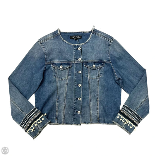 Jacket Denim By Charlie B In Blue, Size: L