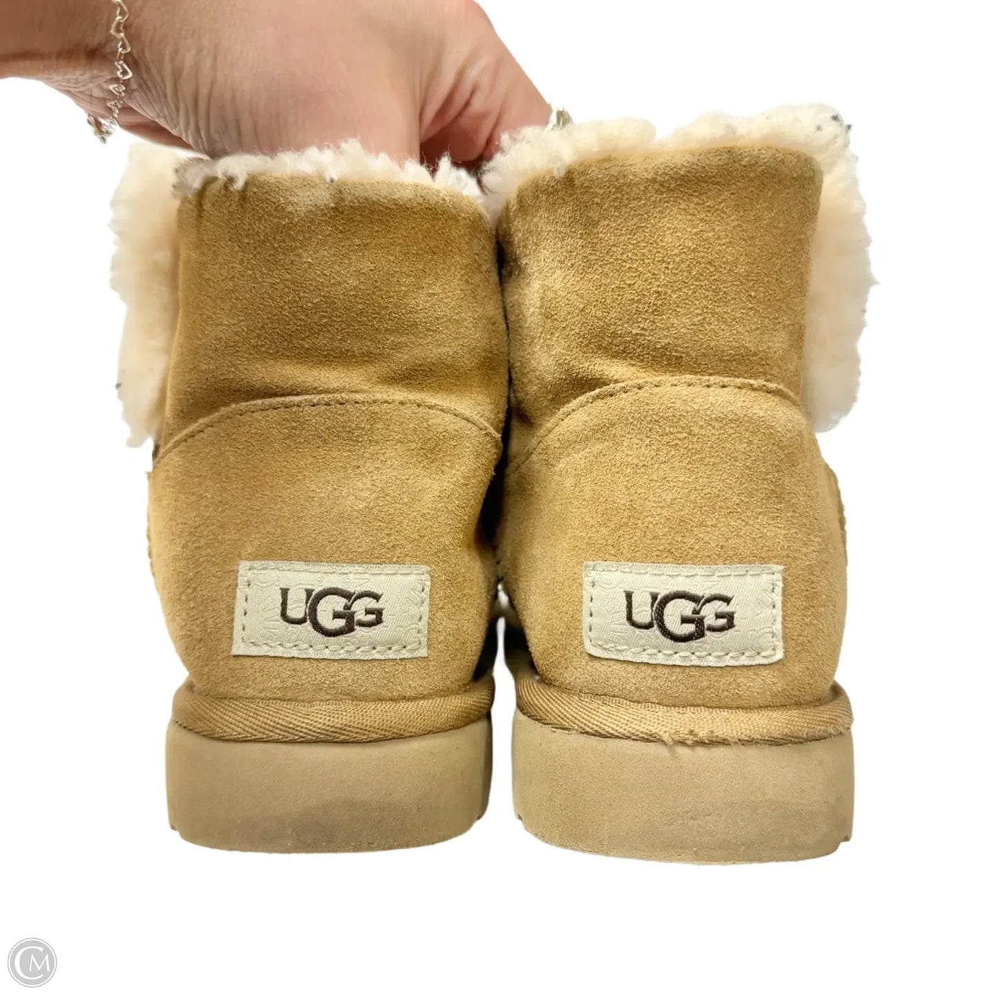 Boots Designer By Ugg In Brown, Size: 6