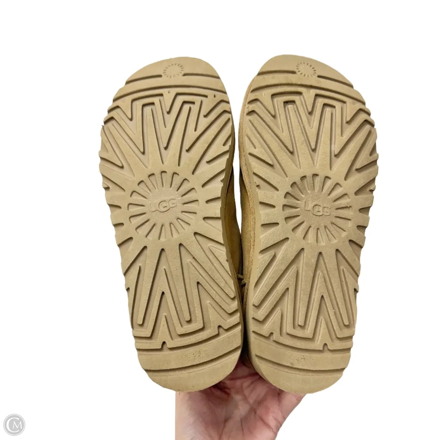 Boots Designer By Ugg In Brown, Size: 6