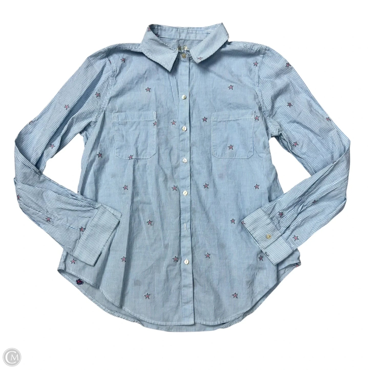 Top Long Sleeve Designer By Lilly Pulitzer In Blue, Size: L