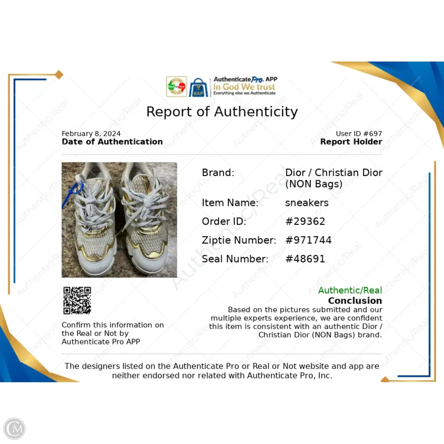 Shoes Luxury Designer By Christian Dior In White, Size: 8.5