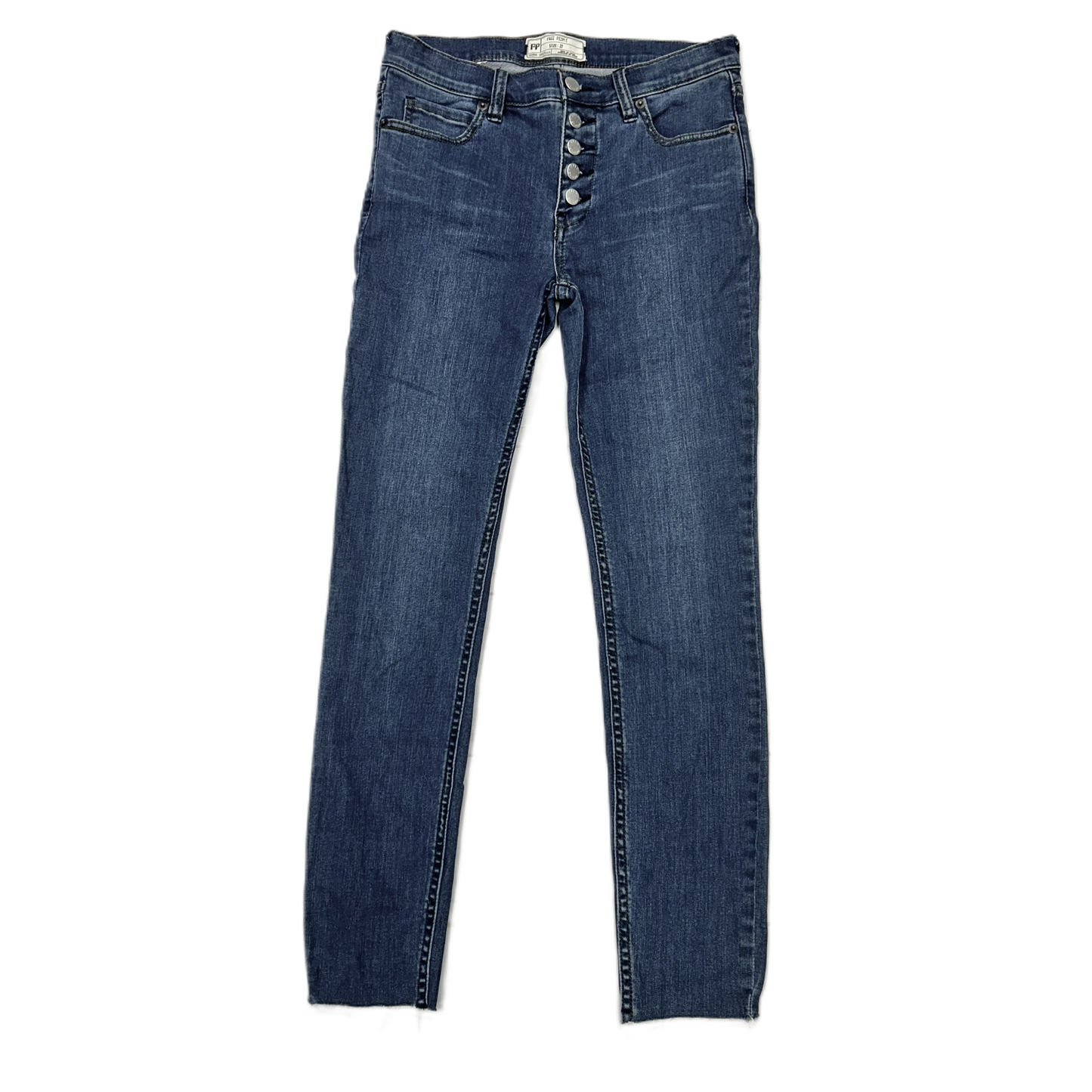 Denim Blue Jeans Skinny By Free People, Size: 4