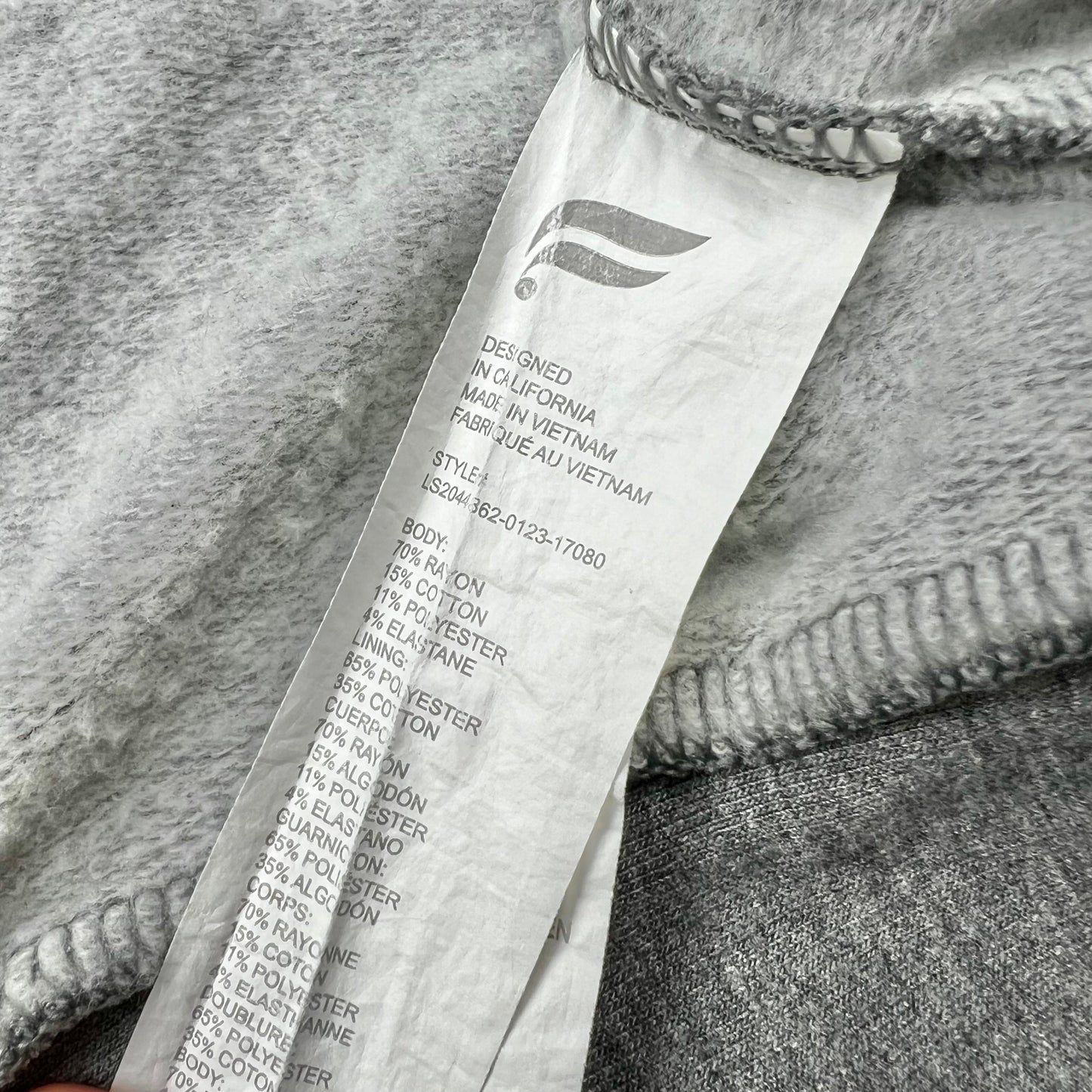 Grey Athletic Sweatshirt Hoodie By Fabletics, Size: 2x