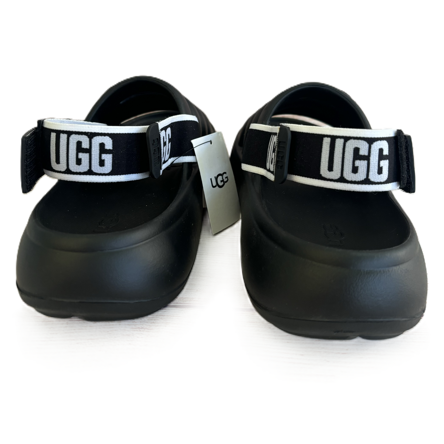 Sandals Designer By Ugg In Black, Size: 6