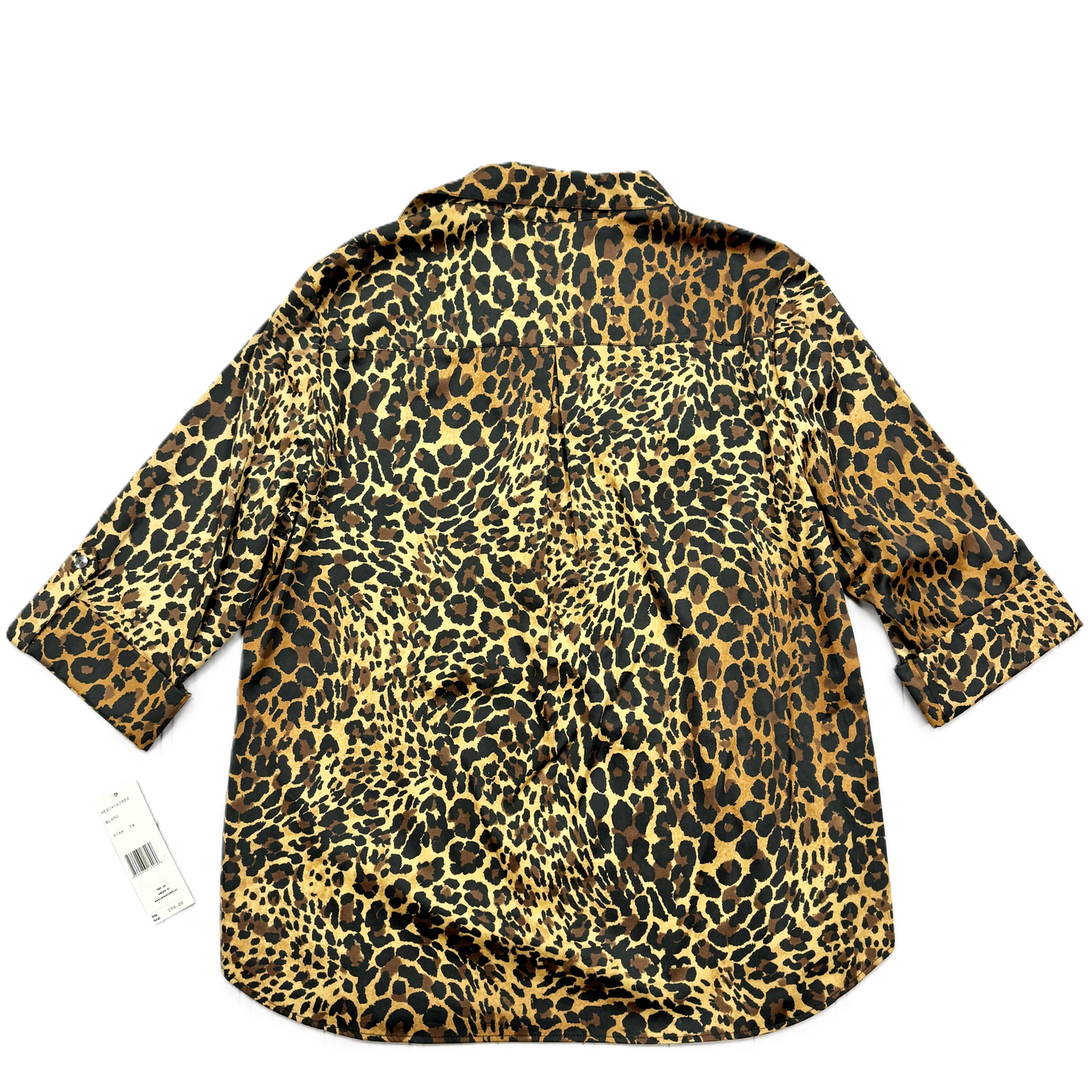 Blouse Designer By Lafayette 148 In Animal Print, Size: Xl