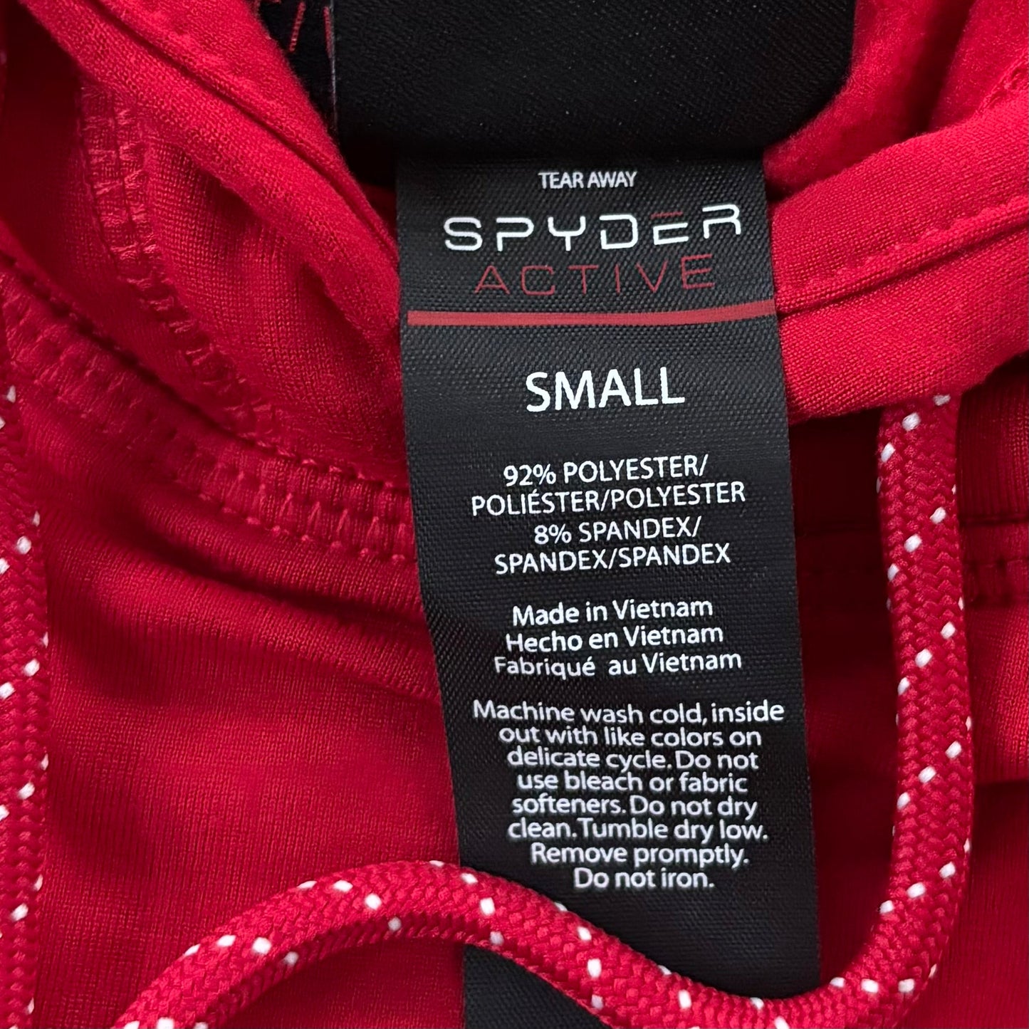 Athletic Top Long Sleeve Hoodie By Spyder In Red, Size: S