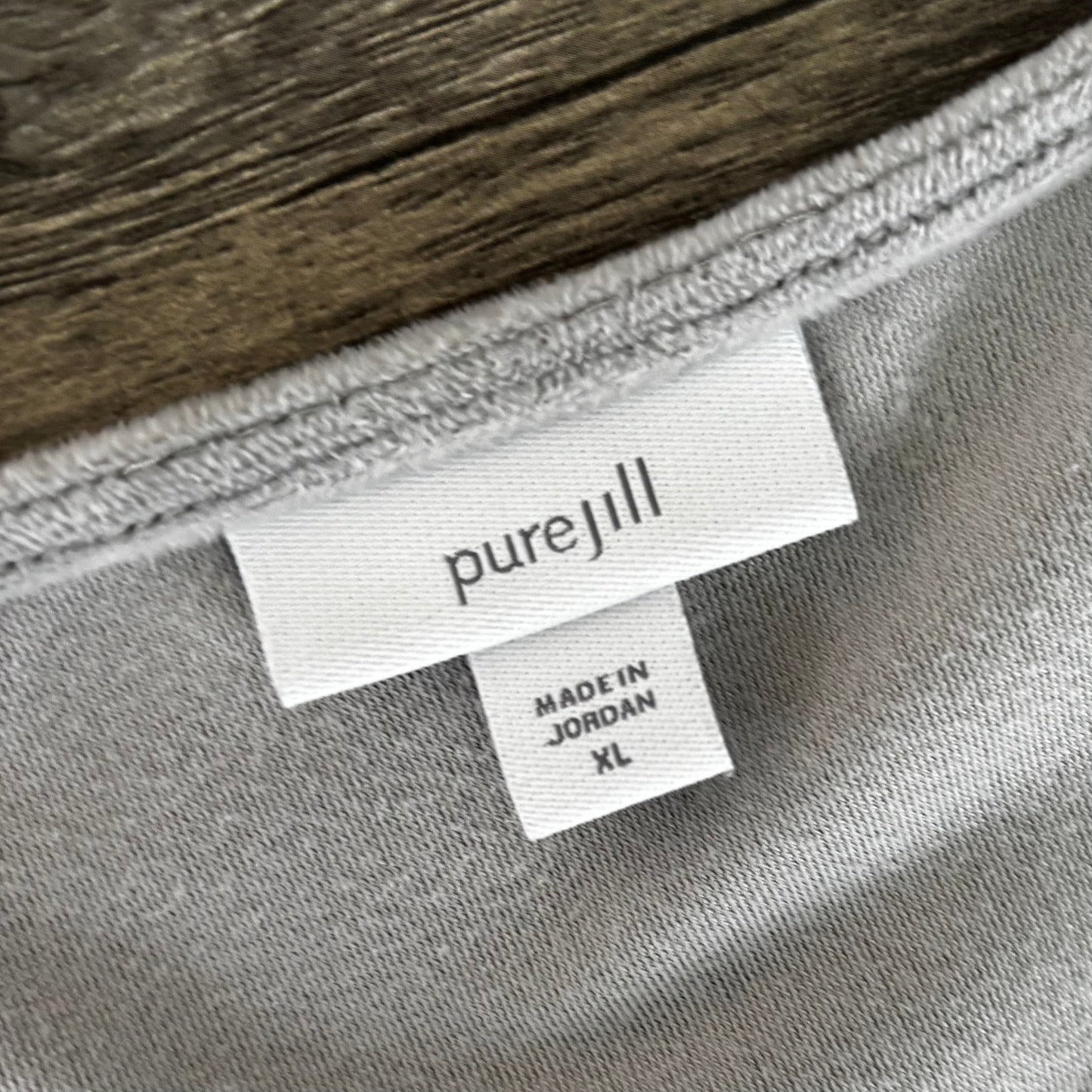 Top Long Sleeve By Pure Jill In Grey, Size: Xl