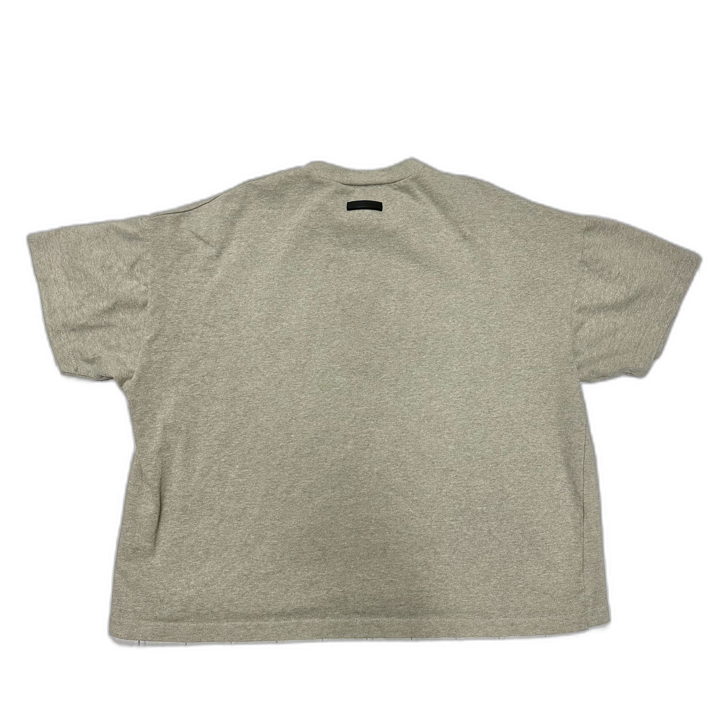 Top Short Sleeve By Essentials In Grey, Size: L