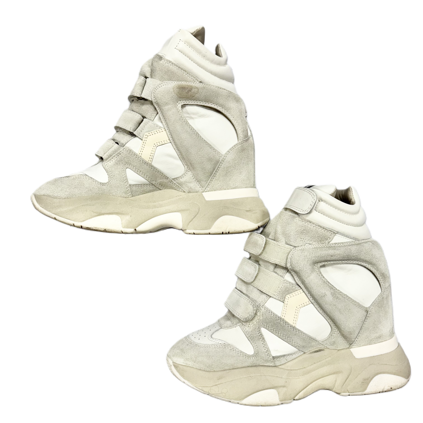 Shoes Designer By Isabel Marant In Grey & White, Size: 8.5