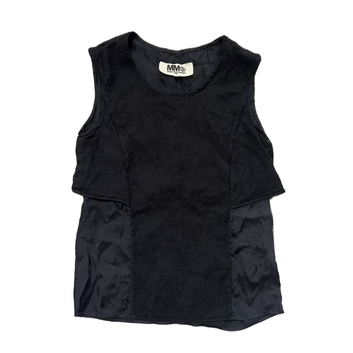 Top Sleeveless Designer By Maison Margiela In Navy, Size: S