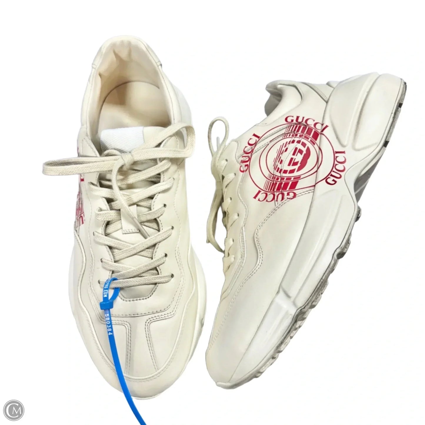 Shoes Luxury Designer By Gucci In White, Size: 11.5