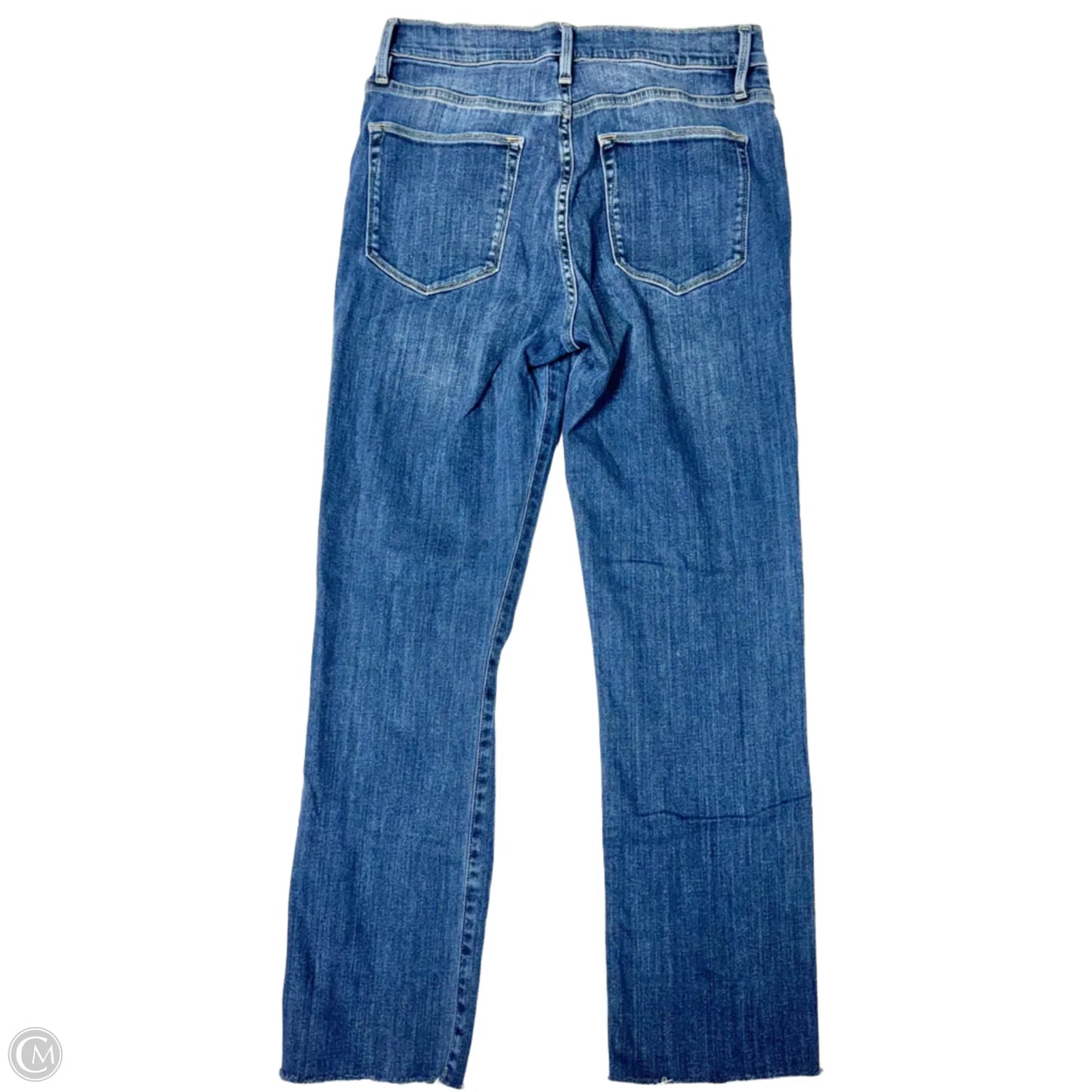 Jeans Straight By Frame In Blue Denim, Size: 10