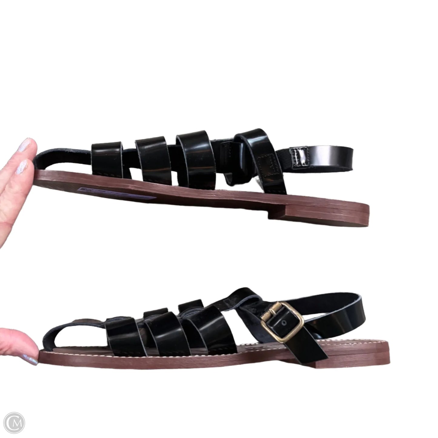 Sandals Flats By J. Crew In Black, Size: 9.5