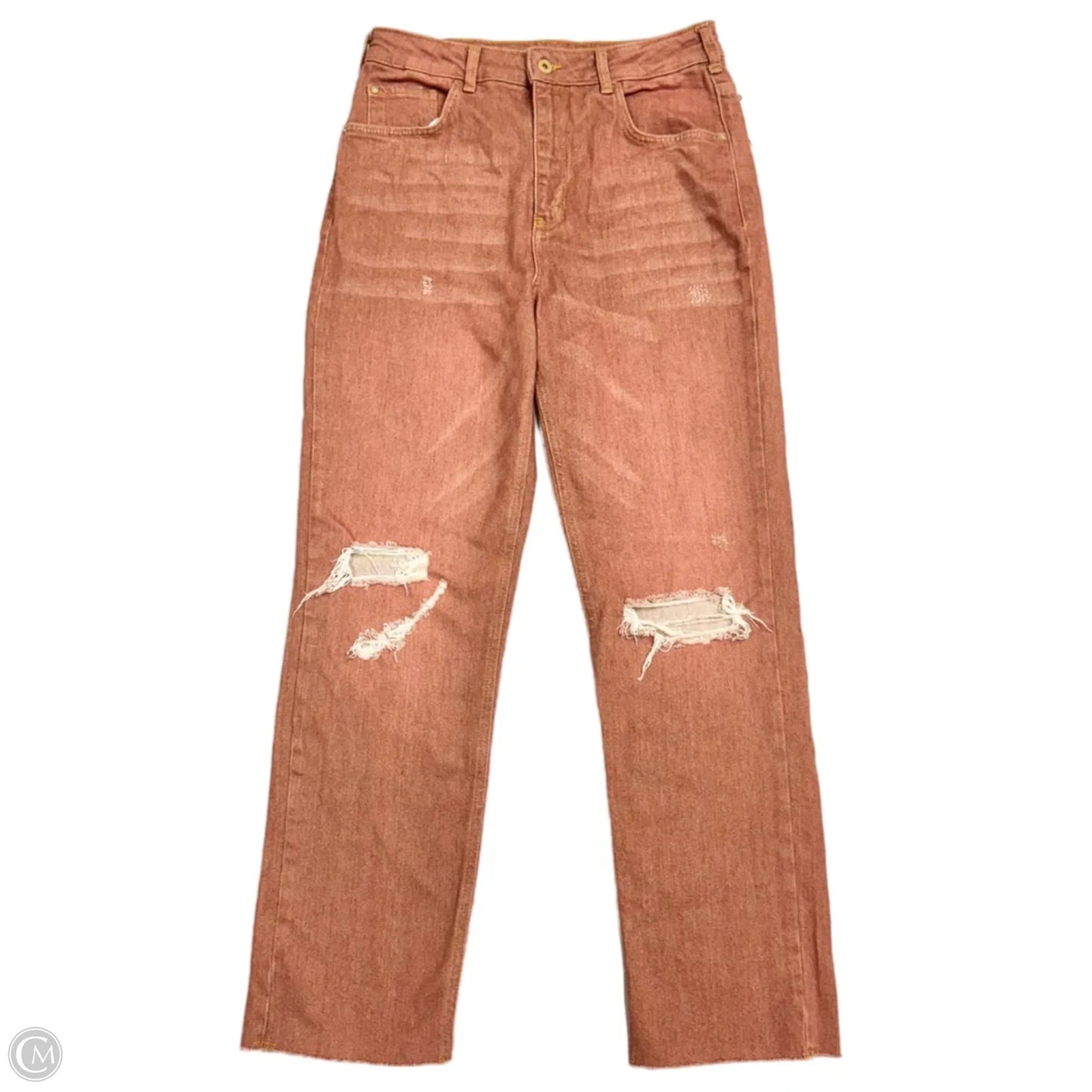 Jeans Straight By Pilcro In Brown Denim, Size: 10