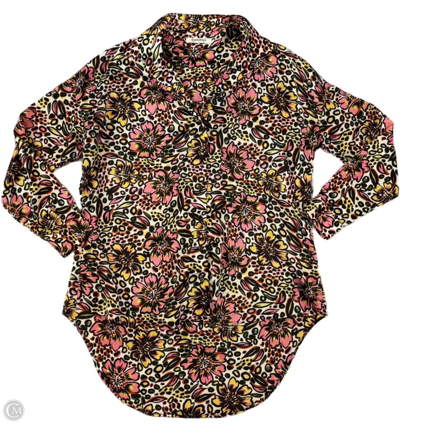 Blouse Long Sleeve By Glamorous In Floral Print, Size: S