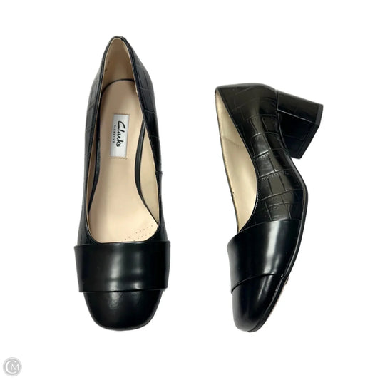 Shoes Heels Block By Clarks In Black, Size: 7.5