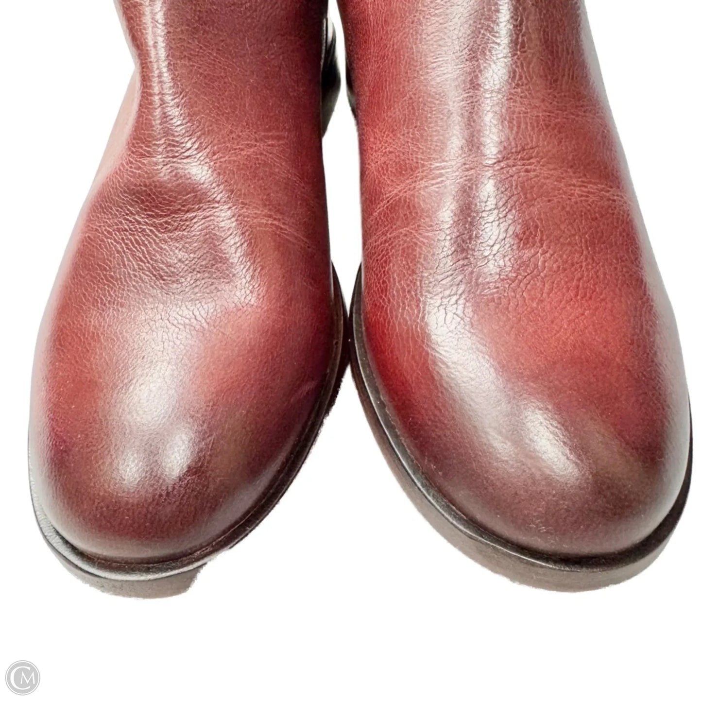 Boots Designer By Frye In Maroon, Size: 7.5