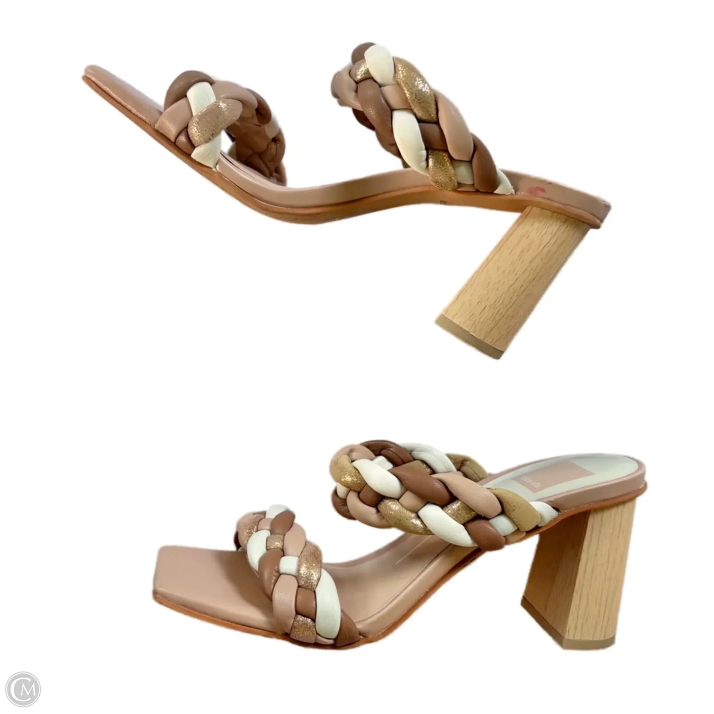 Sandals Heels Block By Dolce Vita In Brown & Pink, Size: 7