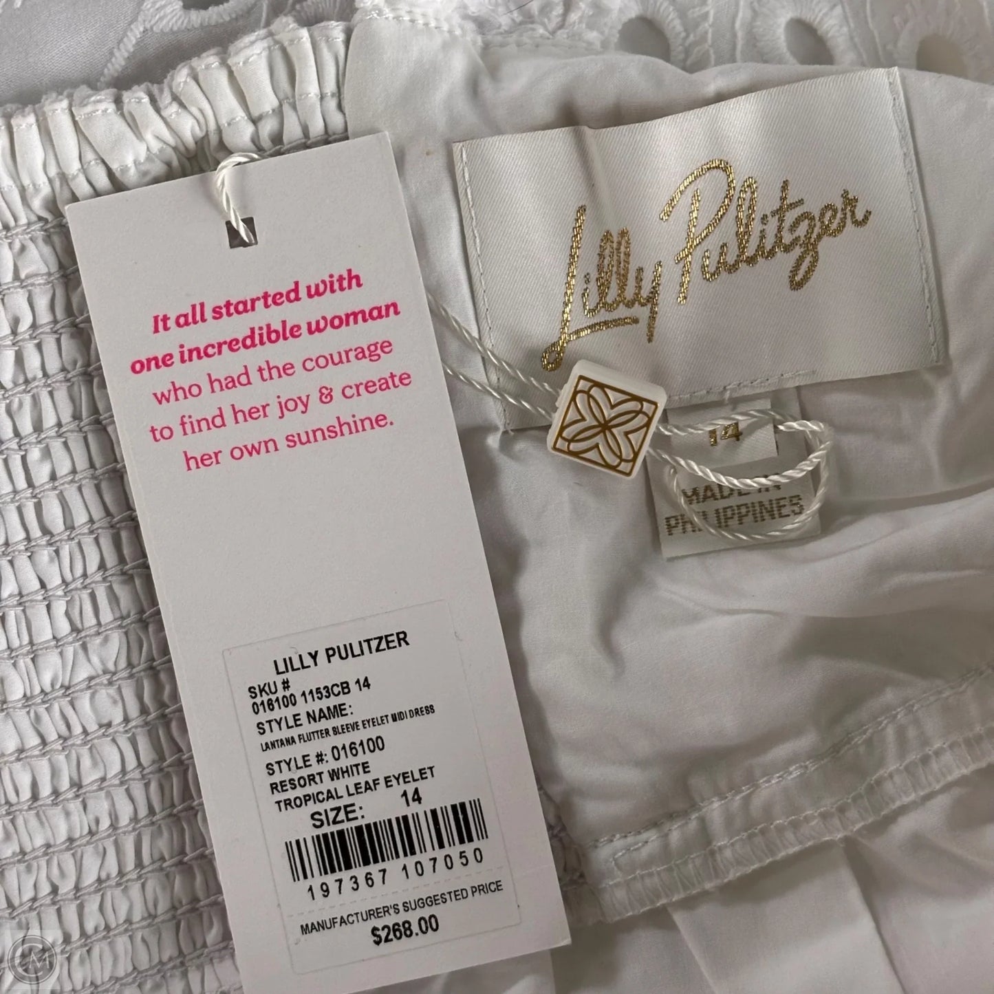 Dress Designer By Lilly Pulitzer In White, Size: L