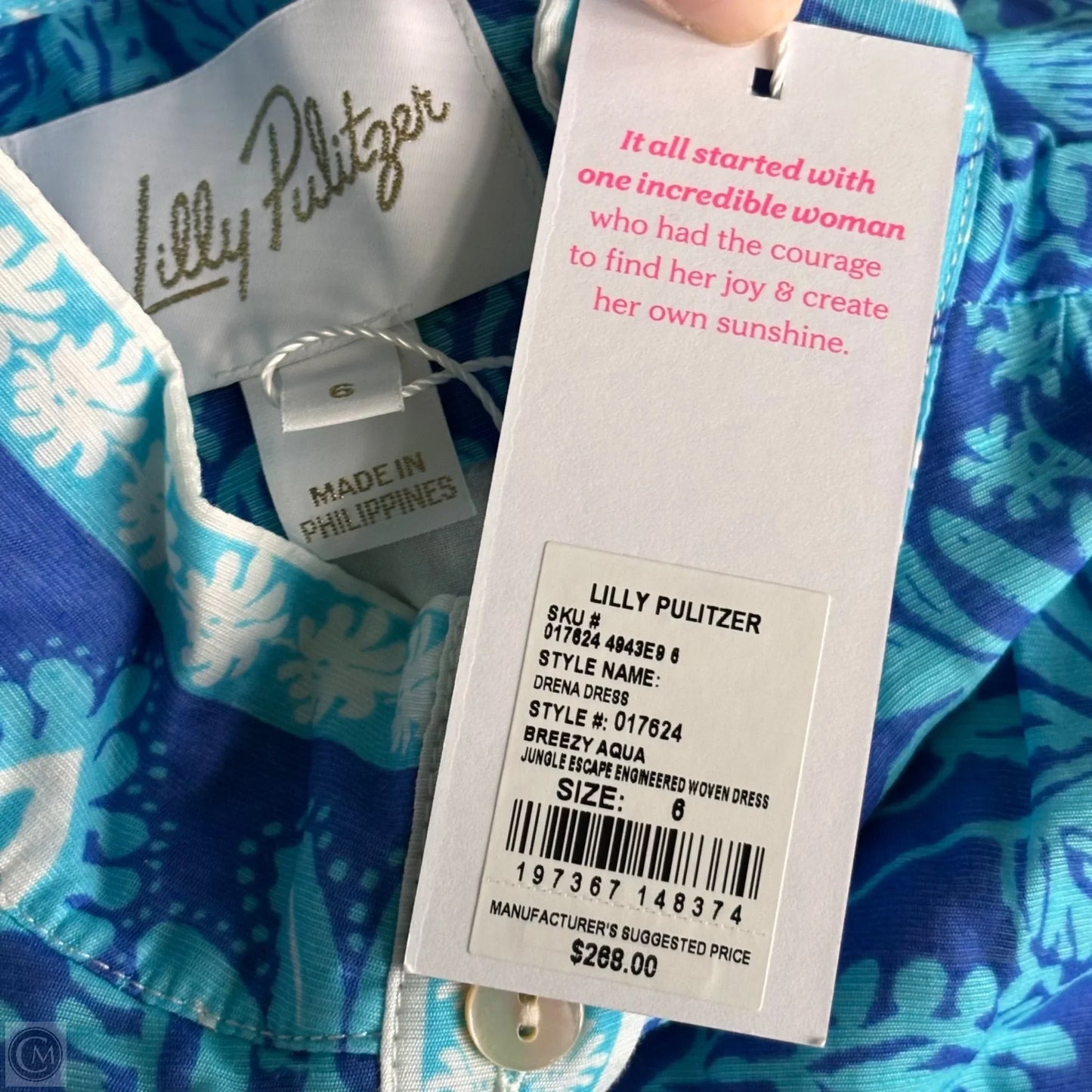 Dress Designer By Lilly Pulitzer In Blue & White, Size: S
