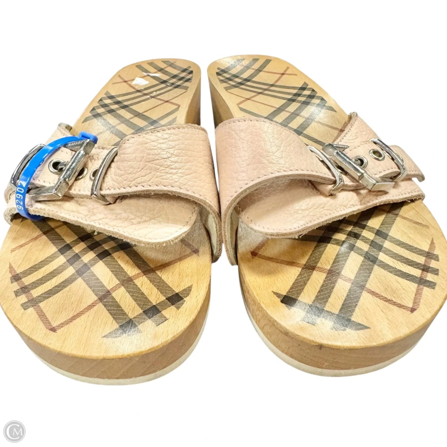 Sandals Luxury Designer By Burberry In Pink, Size: 7.5