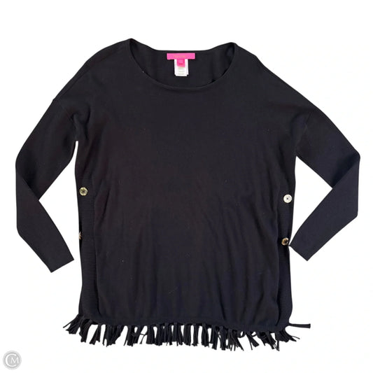 Top Long Sleeve Designer By Lilly Pulitzer In Black, Size: S