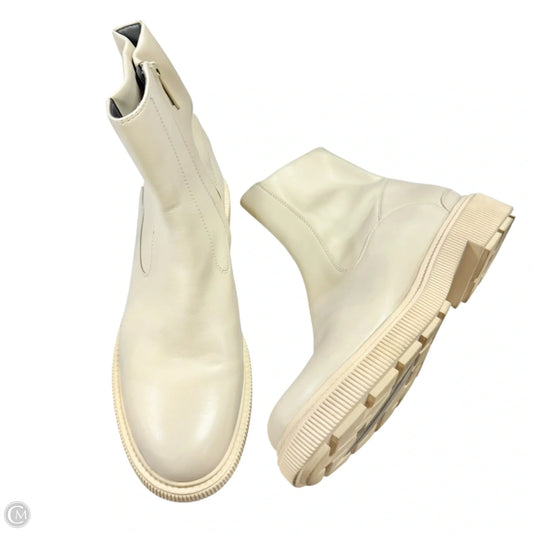 Boots Ankle Flats By Franco Sarto In Cream, Size: 9.5