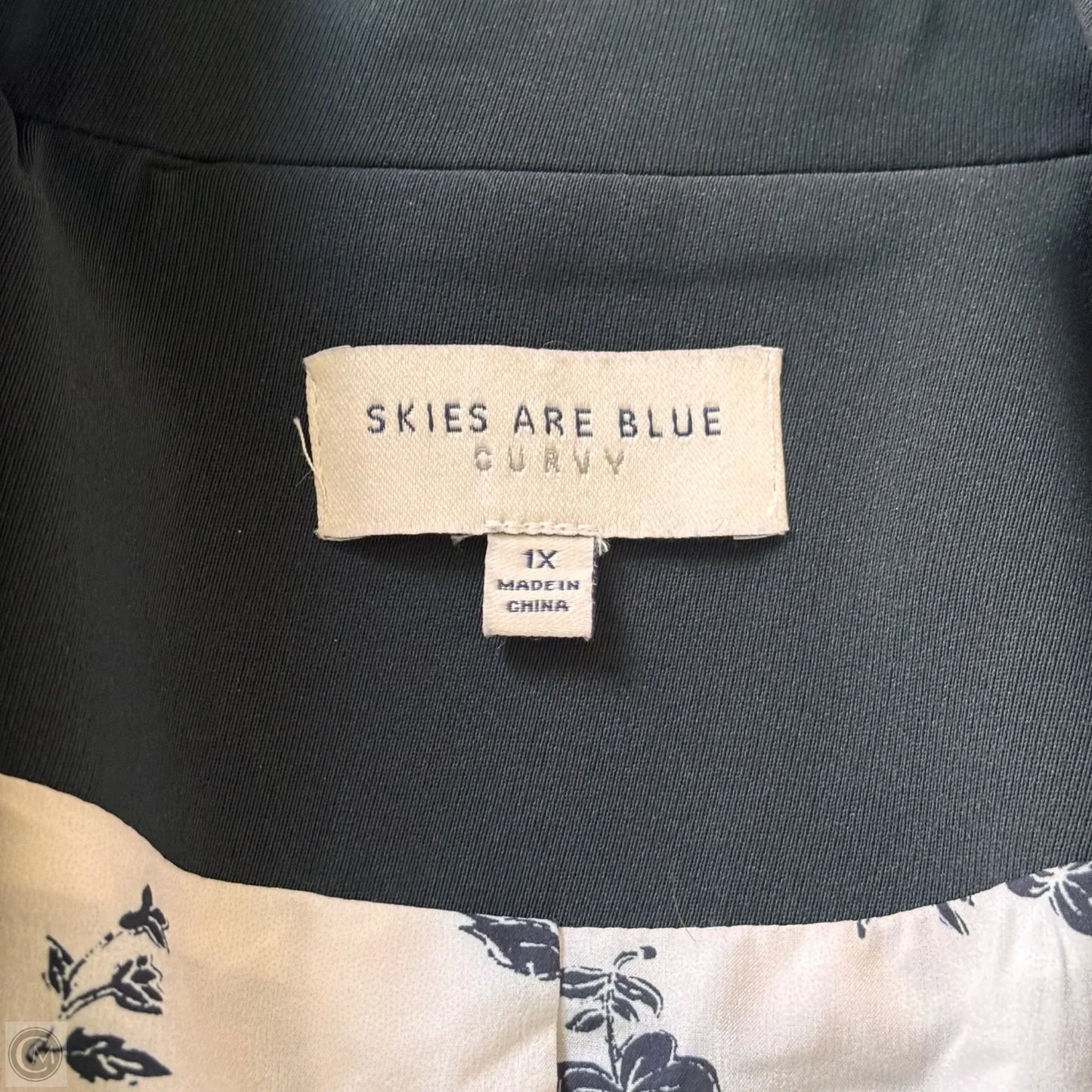 Blazer By Skies Are Blue In Green, Size: 1x