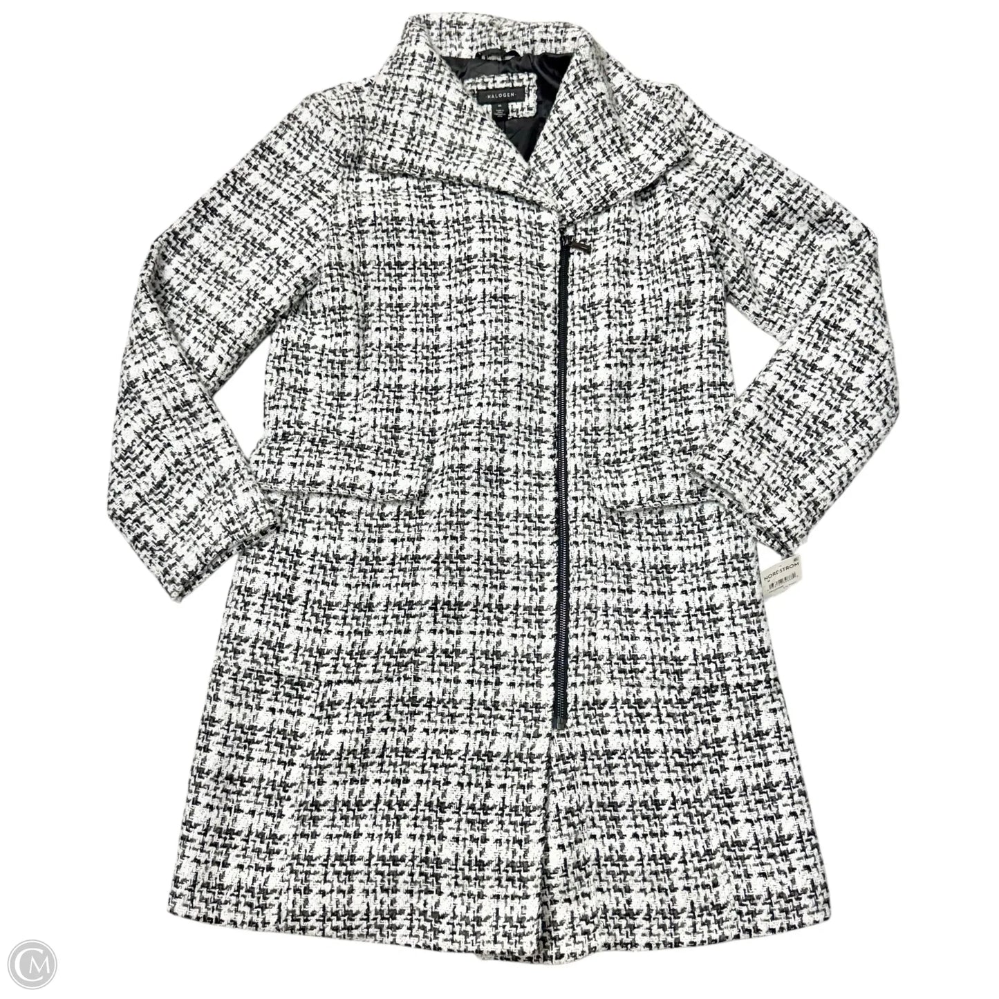 Coat Other By Halogen In Black & White, Size: M