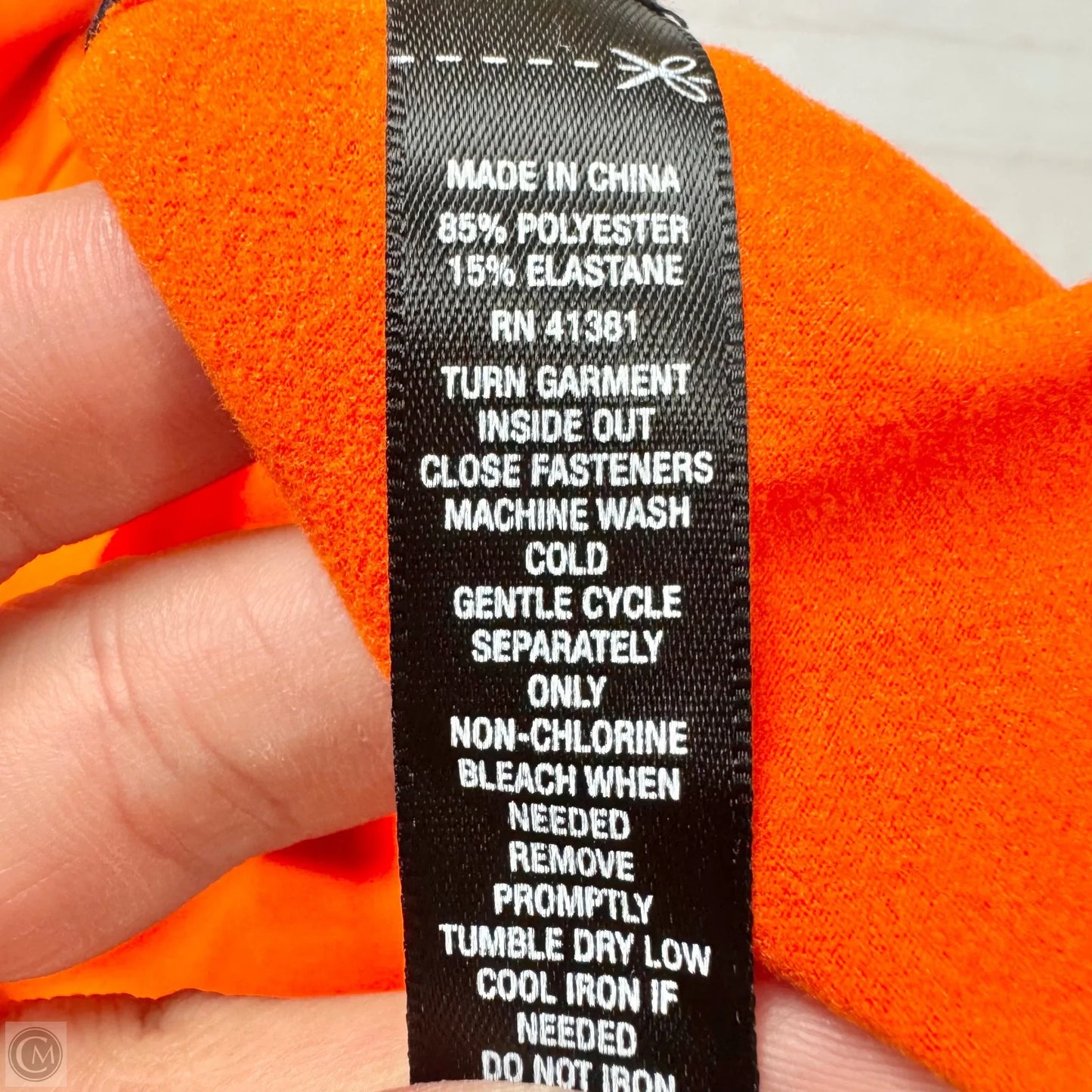 Athletic Top Long Sleeve Collar By Ralph Lauren In Orange, Size: S