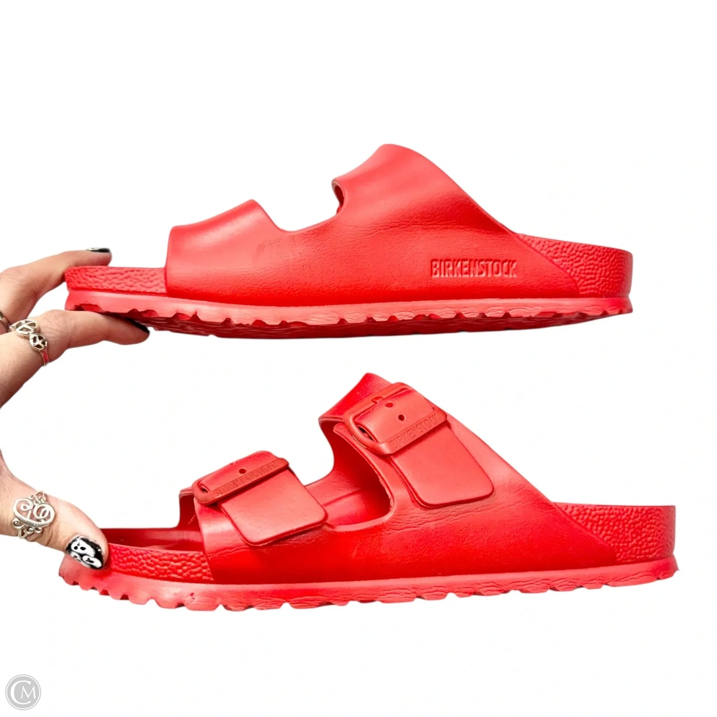 Sandals Flats By Birkenstock In Red, Size: 10