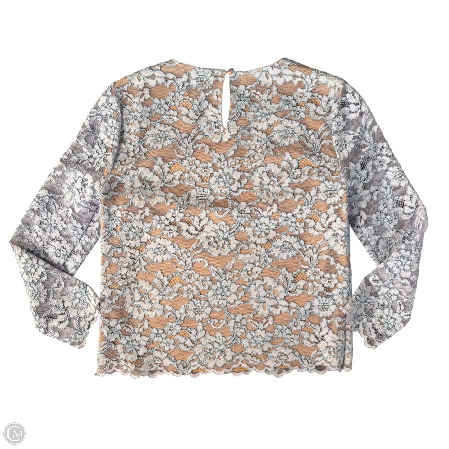 Top Long Sleeve Designer By Diane Von Furstenberg In Blue & Purple, Size: S