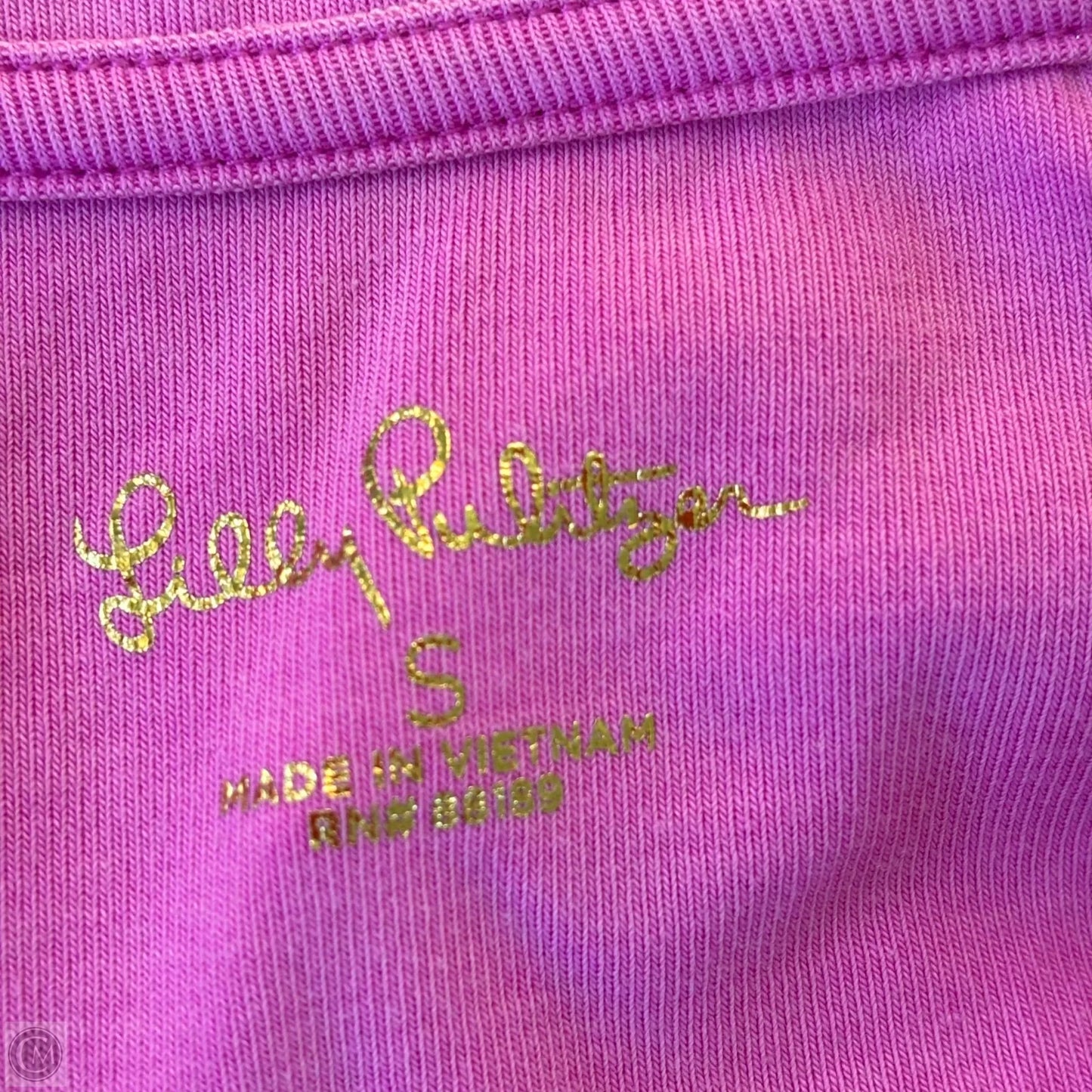 Top Short Sleeve Designer By Lilly Pulitzer In Purple, Size: S