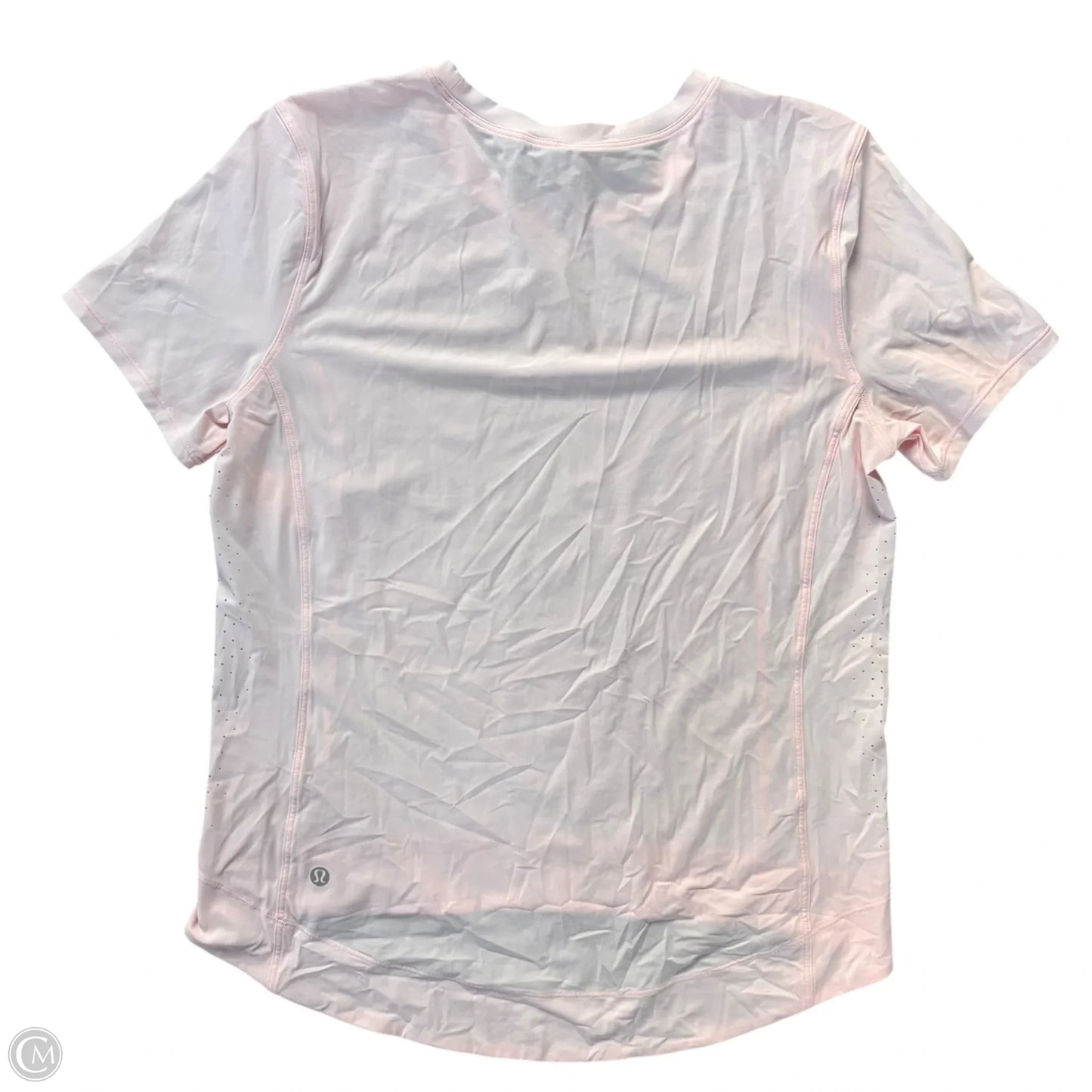 Athletic Top Short Sleeve By Lululemon In Pink, Size: S