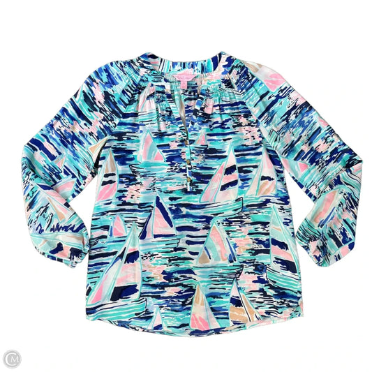 Top Long Sleeve Designer By Lilly Pulitzer In Multi-colored, Size: Xs