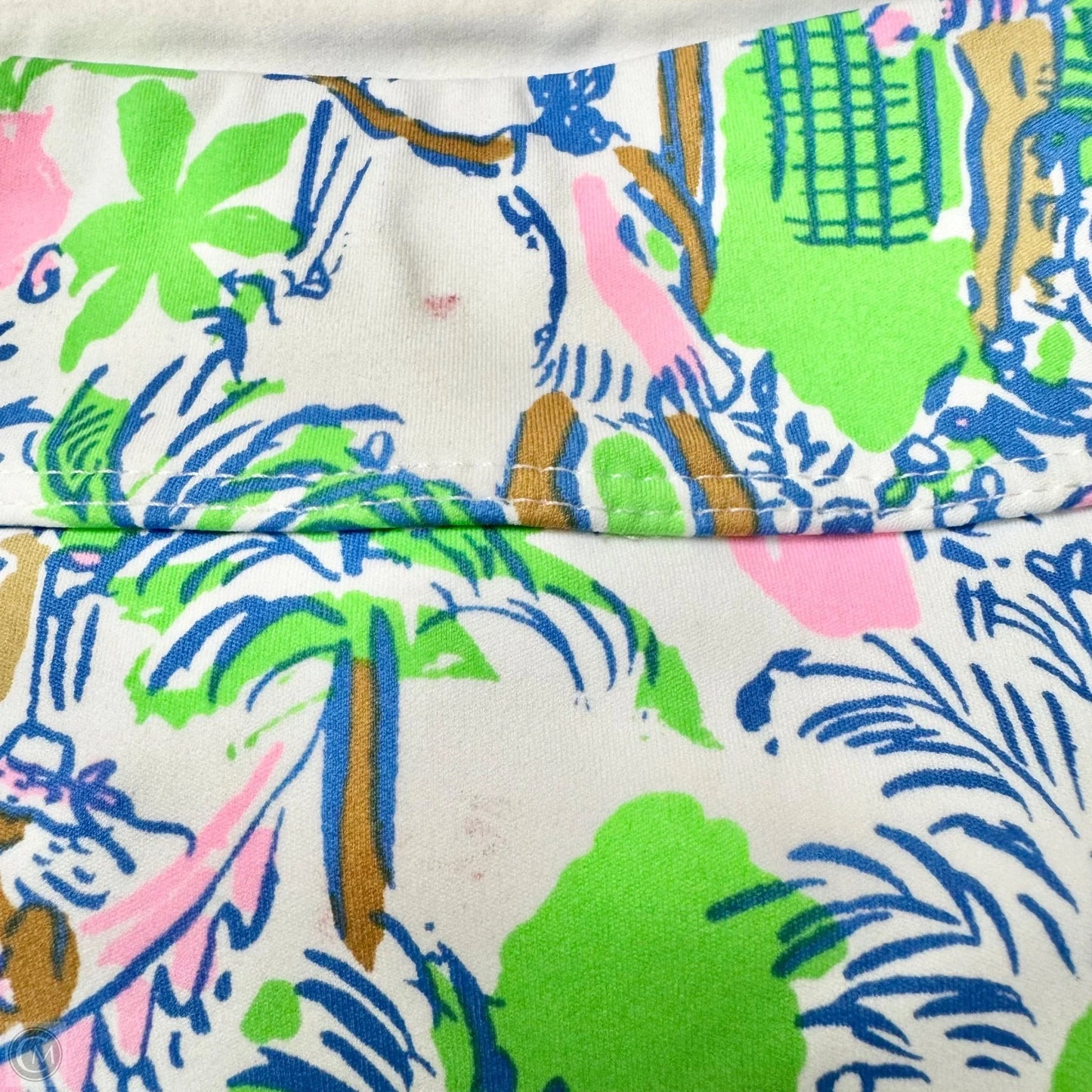 Skort Designer By Lilly Pulitzer In Green & Pink, Size: M