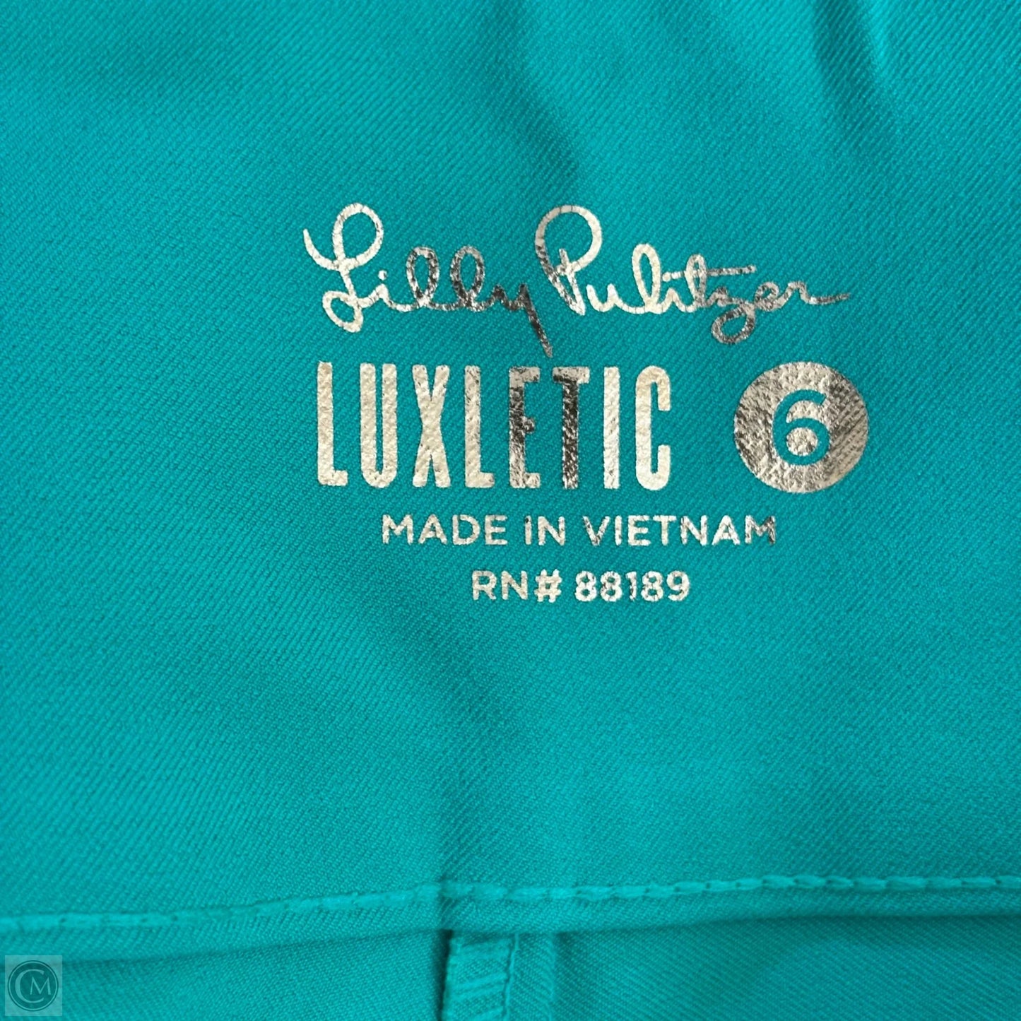 Pants Designer By Lilly Pulitzer In Green & Pink, Size: 6