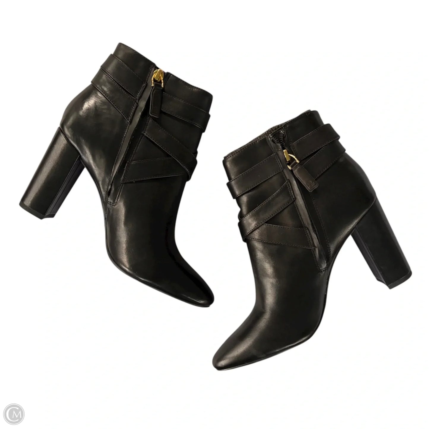 Boots Leather By Lauren By Ralph Lauren In Black, Size: 7