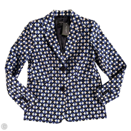 Blazer Designer By Kate Spade In Blue & White, Size: S